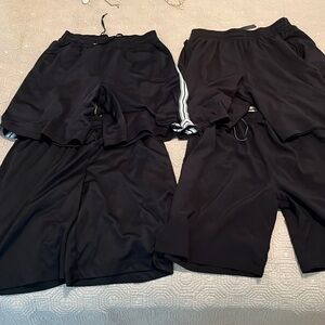Assorted black gym shorts 4 pairs in total